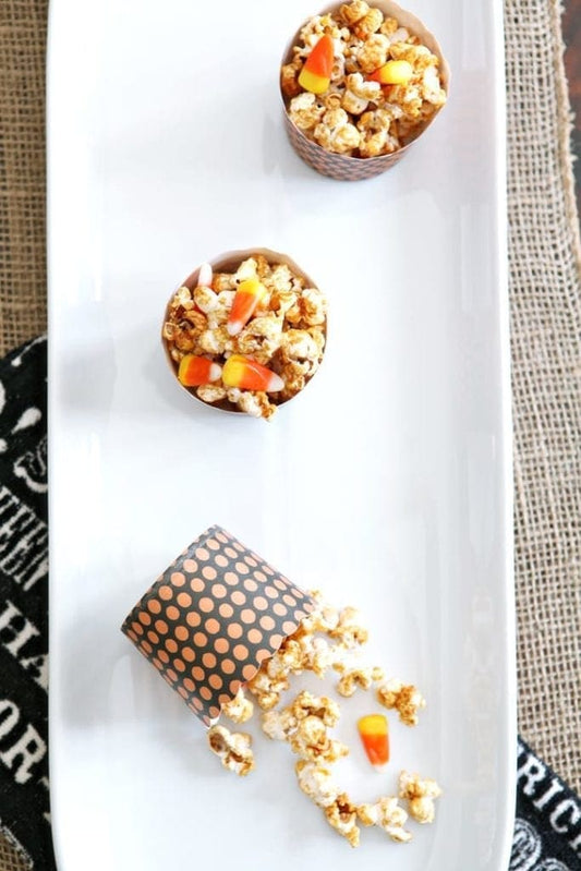 Candy Corn Caramel Popcorn